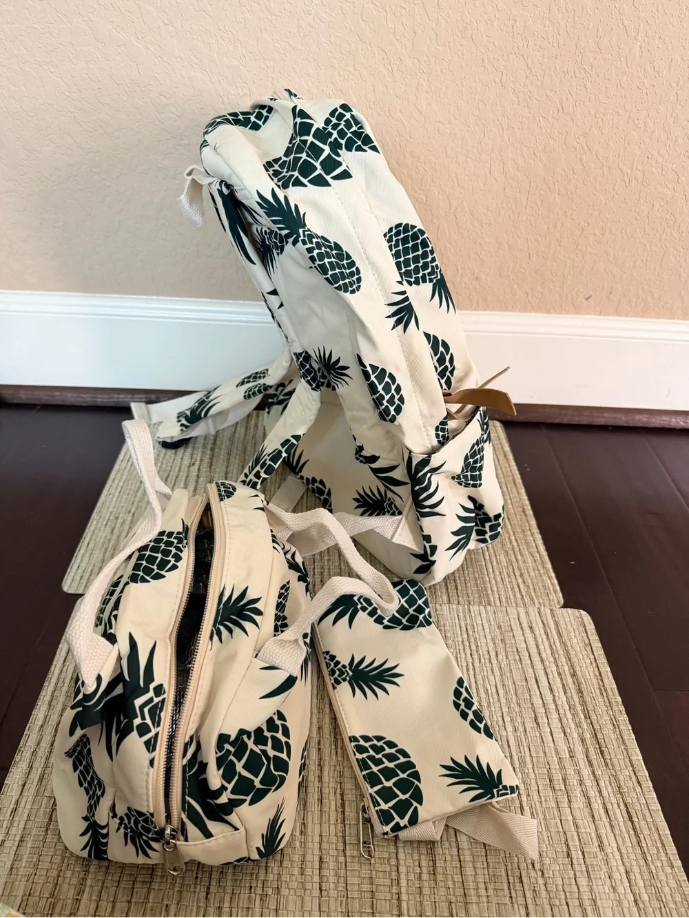 Pineapple Backpack Set 3 in 1